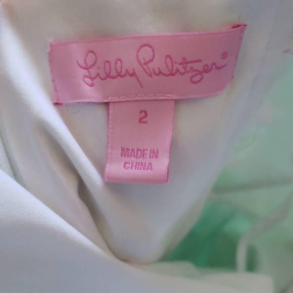 Lilly Pulitzer Jordan Strapless Dress Chomp Chomp Fit & Flare Sz2 - Picture 9 of 9